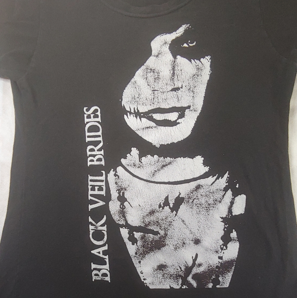Black Veil Brides Featuring a Beautiful yet Sinister Face of a woman Lar…